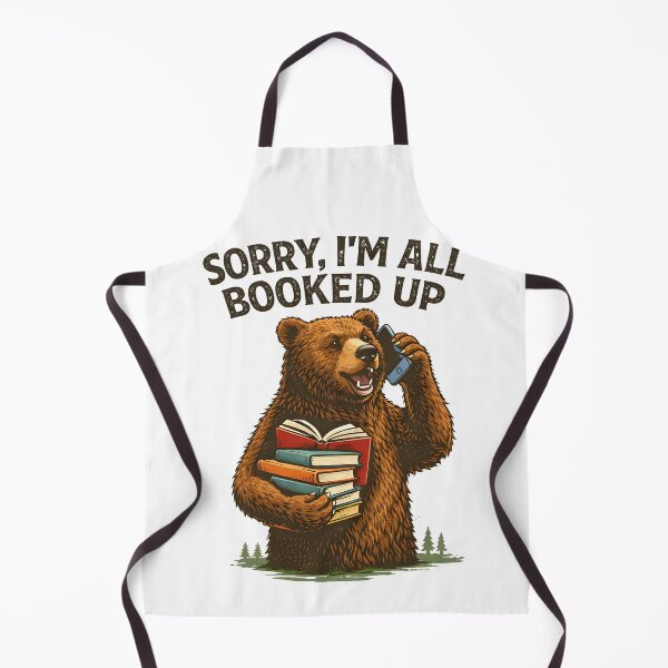 Item preview, Sorry I’m All Booked Up Bear Pun designed and sold by ArcaneArtistry.