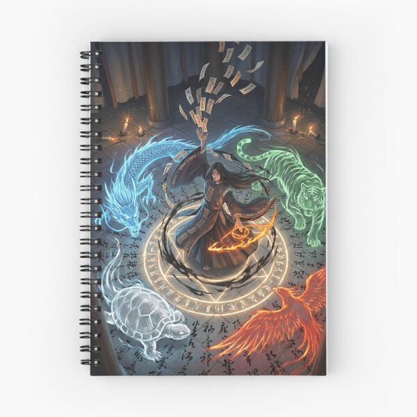 Item preview, Onmyoji Summoning Circle — Four Guardian Spirits (Seiryu, Byakko, Suzaku, Genbu) designed and sold by Mori-no-Akari.