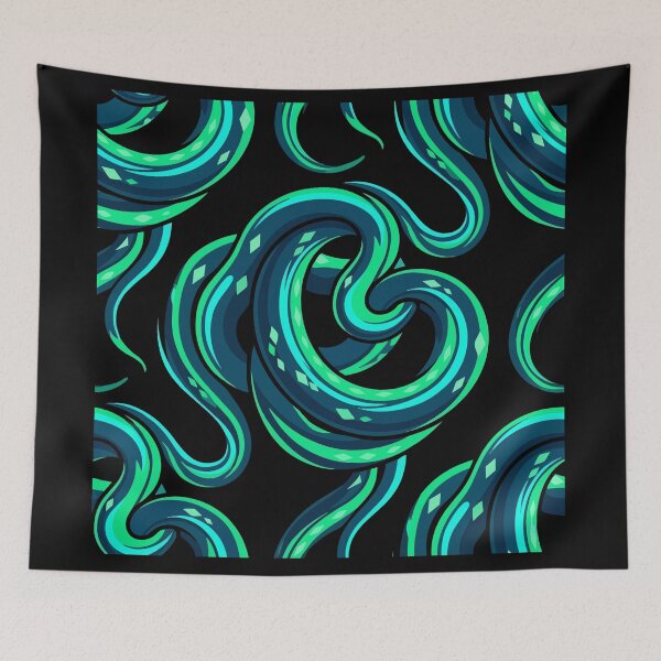 Item preview, Medusa -Gorgon Green Snakes Skin Pattern designed and sold by KeremYurtseven.