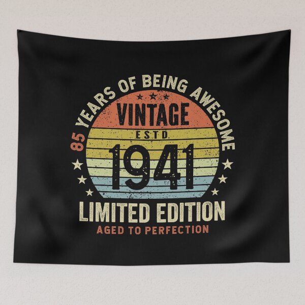 Item preview, 85th Birthday Vintage 1941 Retro Sunset Awesome 85 Years designed and sold by eclecTEEq.