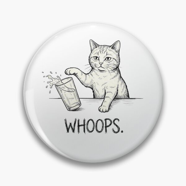 Item preview, Clumsy Cat Whoops Milk Spill Funny Feline designed and sold by k3rstman1.