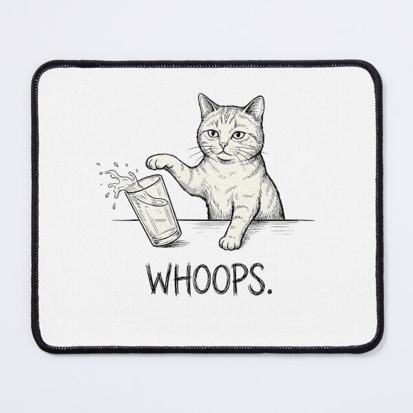 Item preview, Clumsy Cat Whoops Milk Spill Funny Feline designed and sold by k3rstman1.