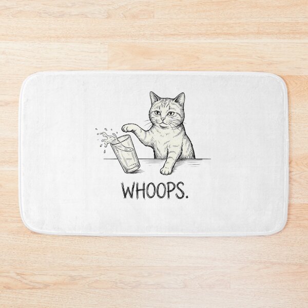 Item preview, Clumsy Cat Whoops Milk Spill Funny Feline designed and sold by k3rstman1.