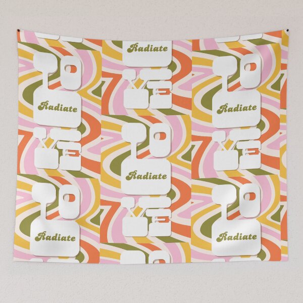 Item preview, Radiate Love Affirmation Art retro style designed and sold by Art by Kristie.