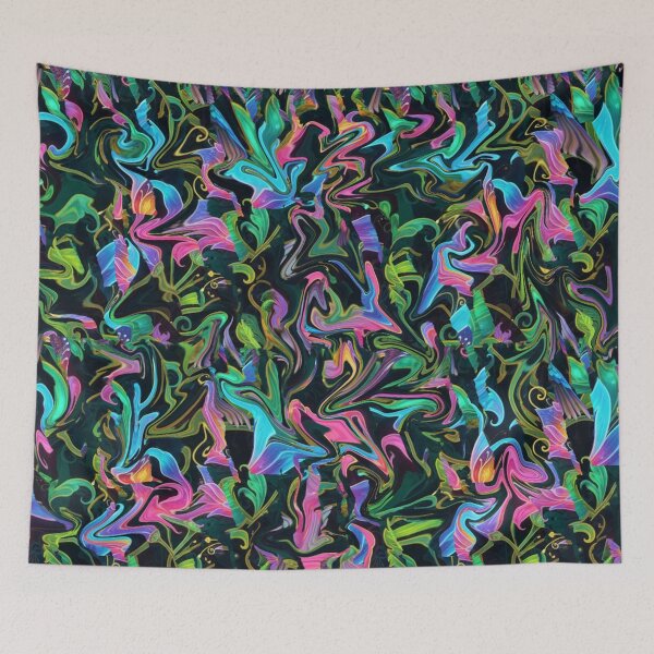 Item preview, Pulsating floral streams of color designed and sold by Sigtrix.