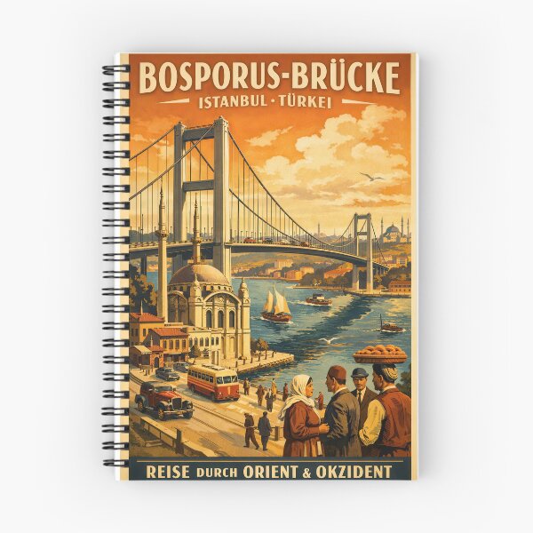 Item preview, Istanbul 1930 – Bosphorus Bridge | Urban Retro Historical designed and sold by Earth Celebration Designs.