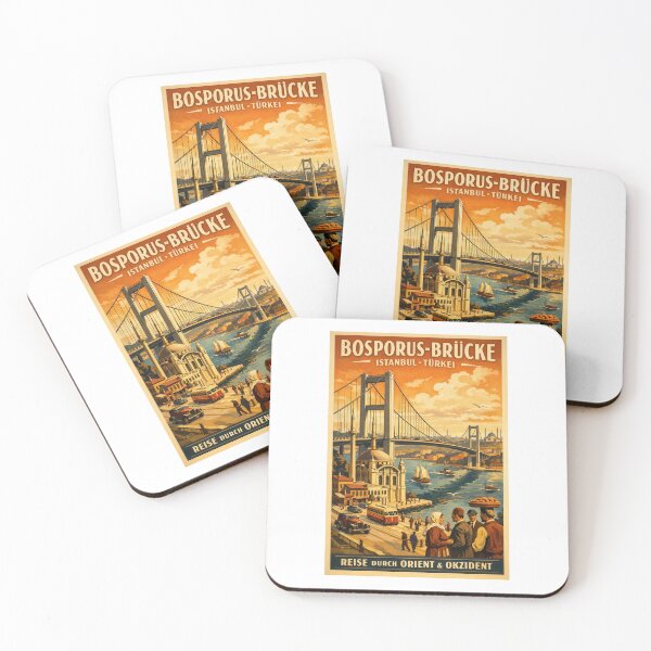 Item preview, Istanbul 1930 – Bosphorus Bridge | Urban Retro Historical designed and sold by Earth Celebration Designs.