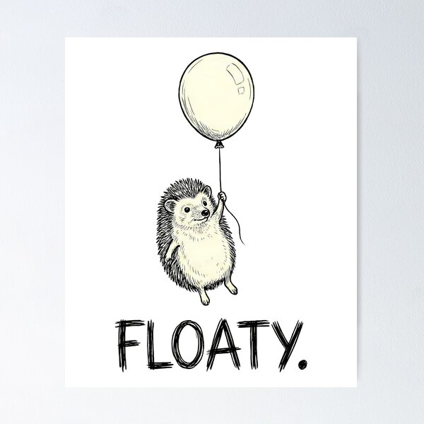 Item preview, Cute Floaty Hedgehog Balloon Adventure designed and sold by k3rstman1.