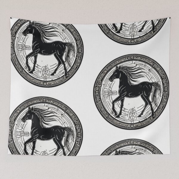 Item preview, Ancient Hieroglyph Horse - Gothic Grunge Graphic Tee Design designed and sold by Daniel-DL.