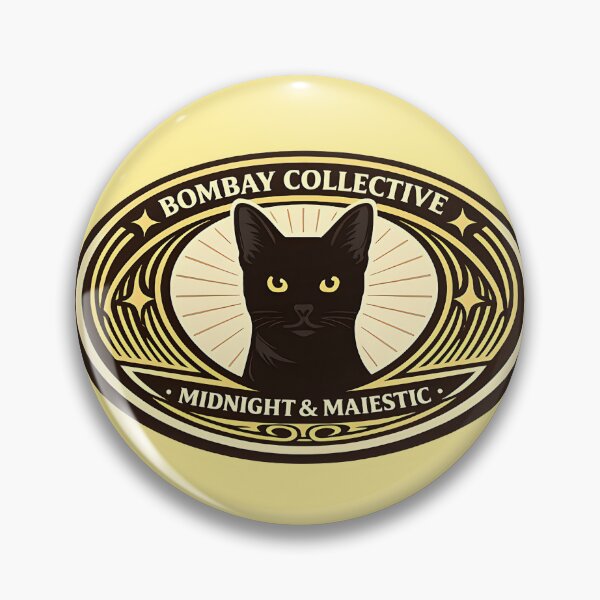 Item preview, Bombay Collective Midnight & Majestic Black Cat Vintage Emblem designed and sold by postmarkpaw.