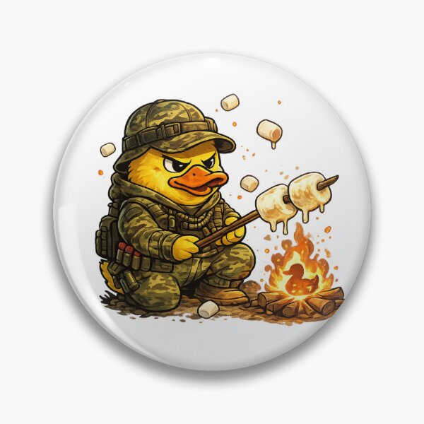 Item preview, Camo Duck Roasting Marshmallows by Campfire designed and sold by New Art.