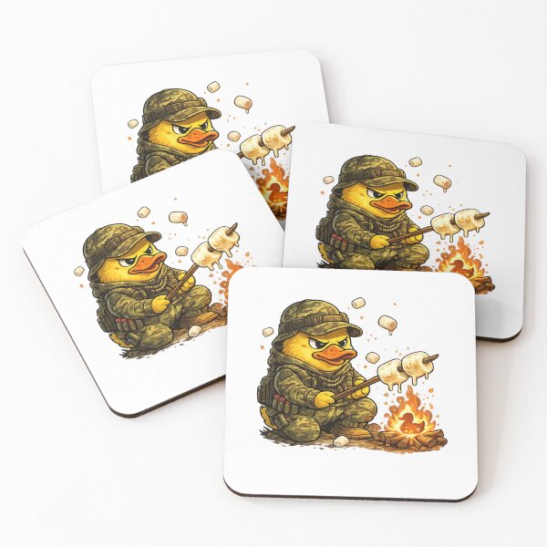 Item preview, Camo Duck Roasting Marshmallows by Campfire designed and sold by New Art.
