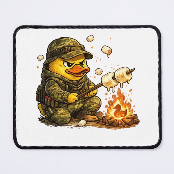 Item preview, Camo Duck Roasting Marshmallows by Campfire designed and sold by New Art.