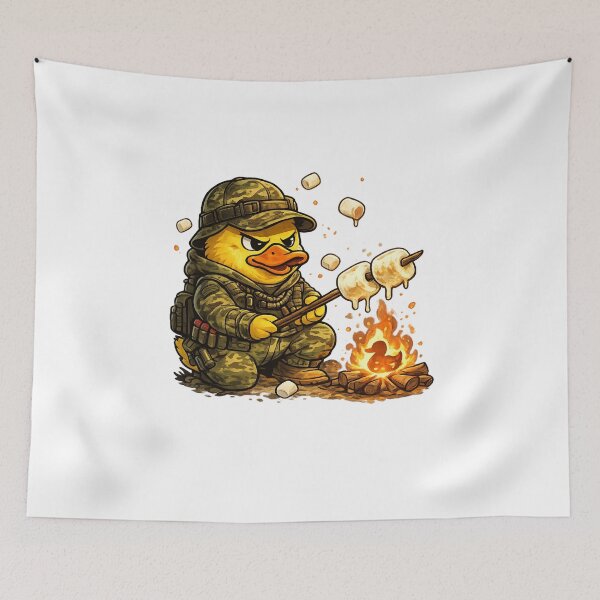 Item preview, Camo Duck Roasting Marshmallows by Campfire designed and sold by New Art.