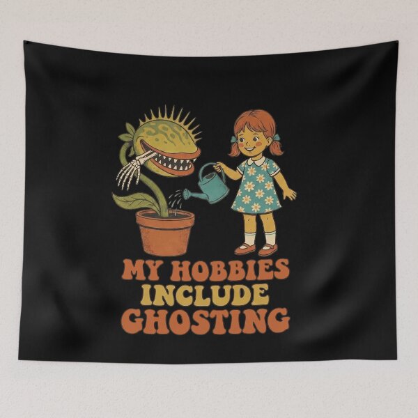 Item preview, Hobbies Include Ghosting Retro Funny Plant Skeleton designed and sold by k3rstman1.