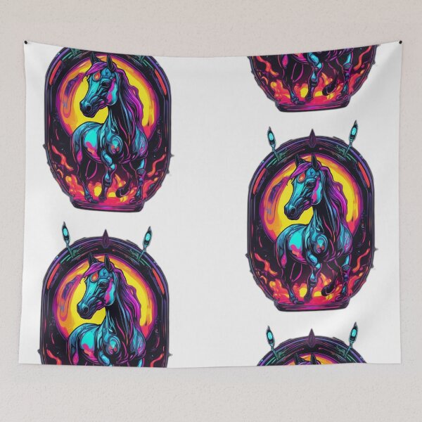 Item preview, Lava Lamp Horse - Cyberpunk Streetwear Graphic Tee Design designed and sold by Daniel-DL.