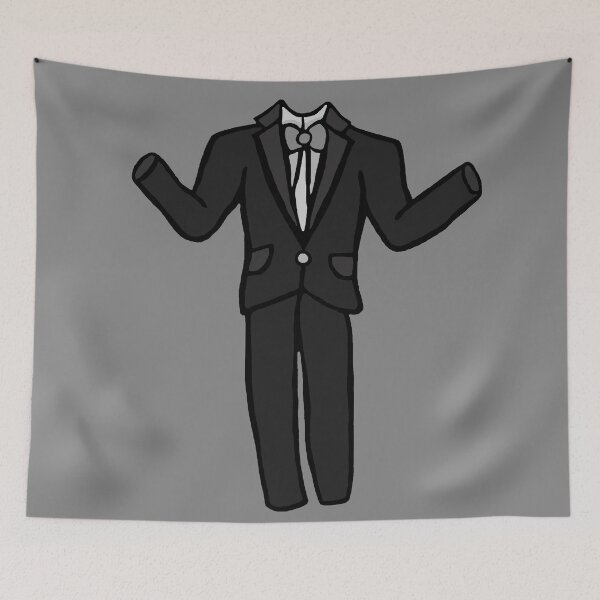Item preview, Cartoon Dark Gray Tuxedo Suit  designed and sold by CDPrintsDesigns.
