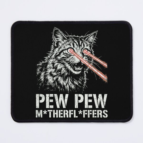 Item preview, PewPew Laser Eyes Cat Funny Meme designed and sold by k3rstman1.