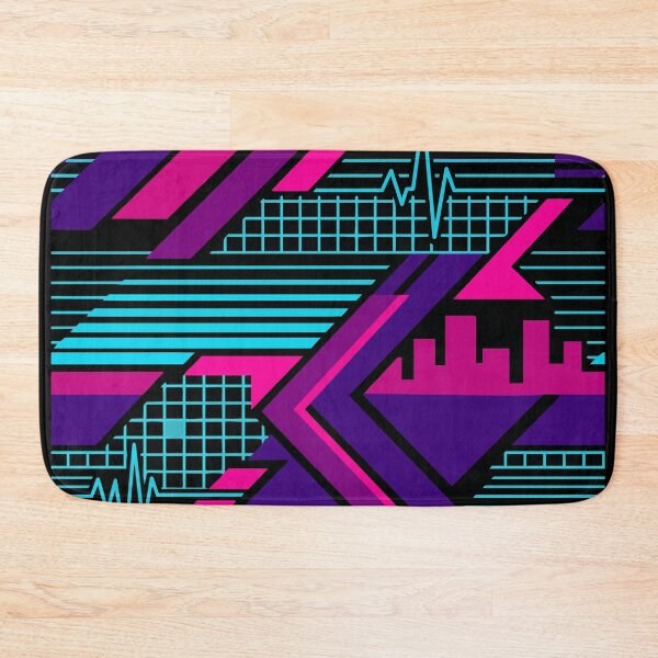 Item preview, Neon Rider - Retro 80s Synthwave Grid Pattern designed and sold by KeremYurtseven.