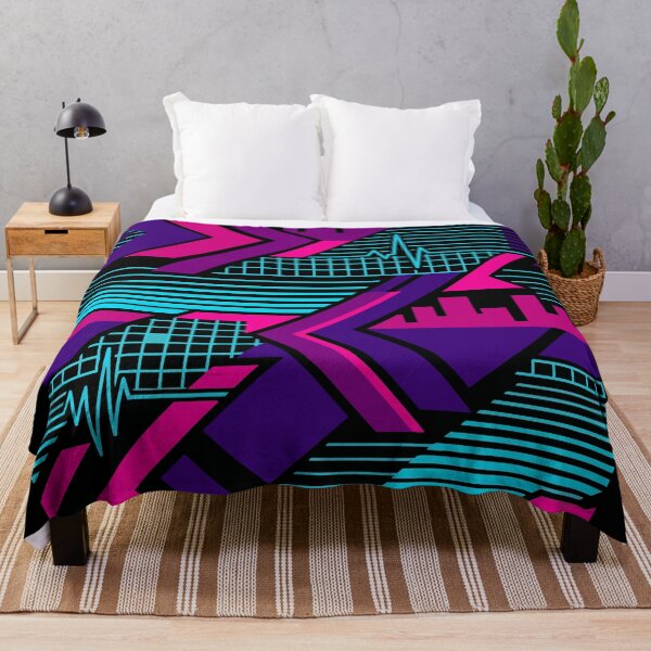 Item preview, Neon Rider - Retro 80s Synthwave Grid Pattern designed and sold by KeremYurtseven.
