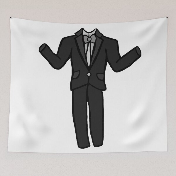 Item preview, Cartoon Dark Gray Tuxedo Suit  designed and sold by CDPrintsDesigns.