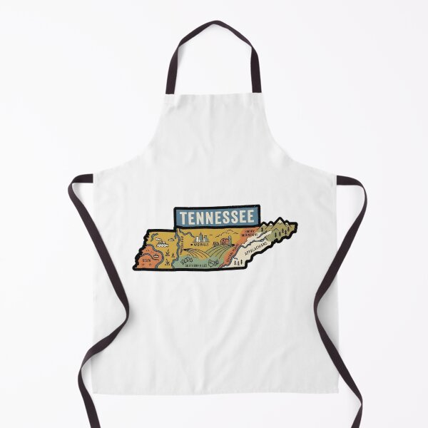 Item preview, Tennessee Illustrated Map – Retro State Regions & Landmarks designed and sold by Paper Drip.