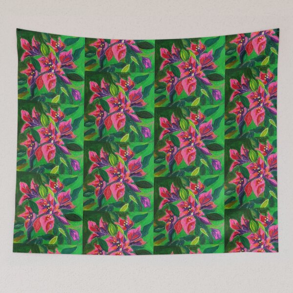 Item preview, Bougainvillea Blaze – Floral Expressionism Series No. 2 designed and sold by Nikkiart24.redbubble.com.