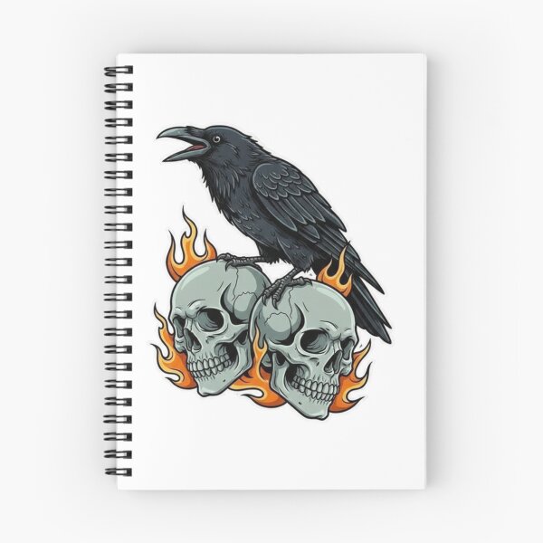 Item preview, Omen of the Inferno: Crow and Skulls designed and sold by RjeeStudio.