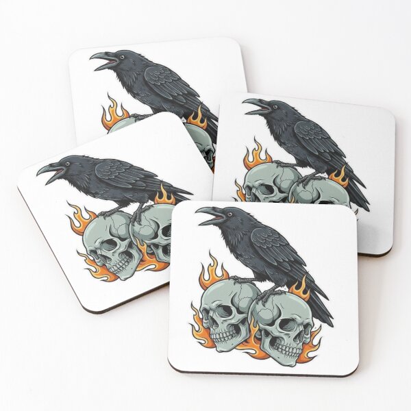 Item preview, Omen of the Inferno: Crow and Skulls designed and sold by RjeeStudio.