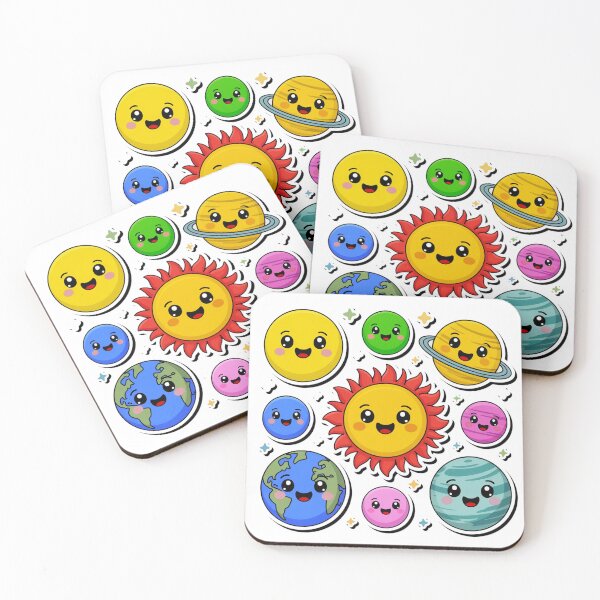 Item preview, CUTE KAWAII SOLAR SYSTEM designed and sold by YounexxART.