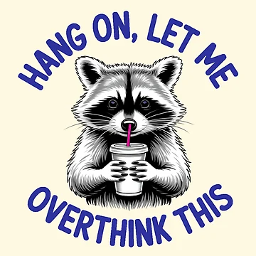 Artwork thumbnail, Overthinking Racoon by CharlottePlaceArt