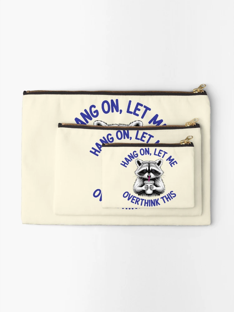 Thumbnail 2 of 4, Zipper Pouch, Overthinking Racoon designed and sold by CharlottePlaceArt.