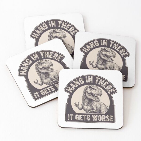 Item preview,  Hang in there it gets worse, dark humor, funnyfits70, Humor, Funny, retro, vintages, funny quotes, animal humor, designed and sold by FunnyFits70.