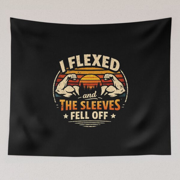 Item preview, I Flexed and The Sleeves Fell Off Funny Gym designed and sold by DemureArtsy.