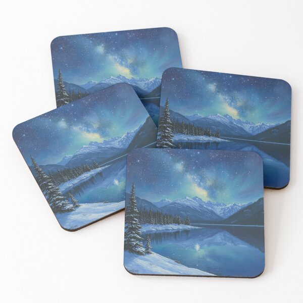 Item preview, Snowy Mountains at night designed and sold by The Ultimate Art Gallery.