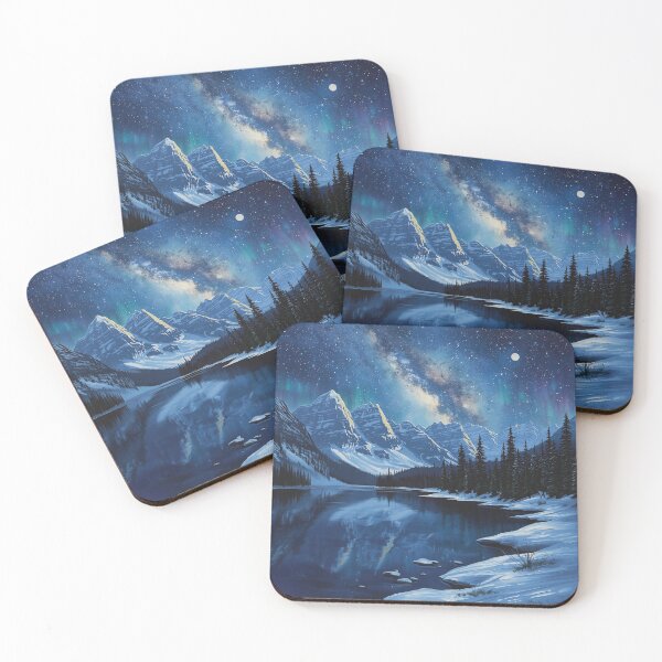 Item preview, Snowy Mountains at night designed and sold by The Ultimate Art Gallery.