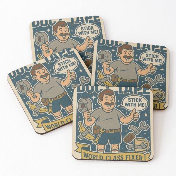 Item preview, Master of Duct Tape Funny Illustration designed and sold by RetroRespect.