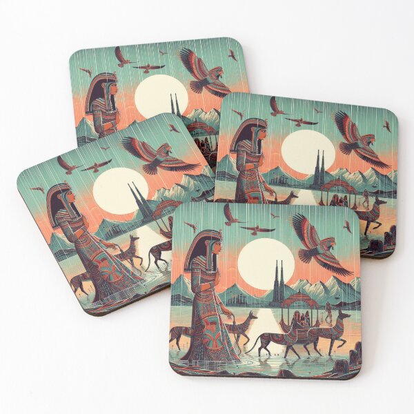 Item preview, Isis – Ancient Egyptian Goddess Art Deco Illustration designed and sold by DiamondSkyShirt.