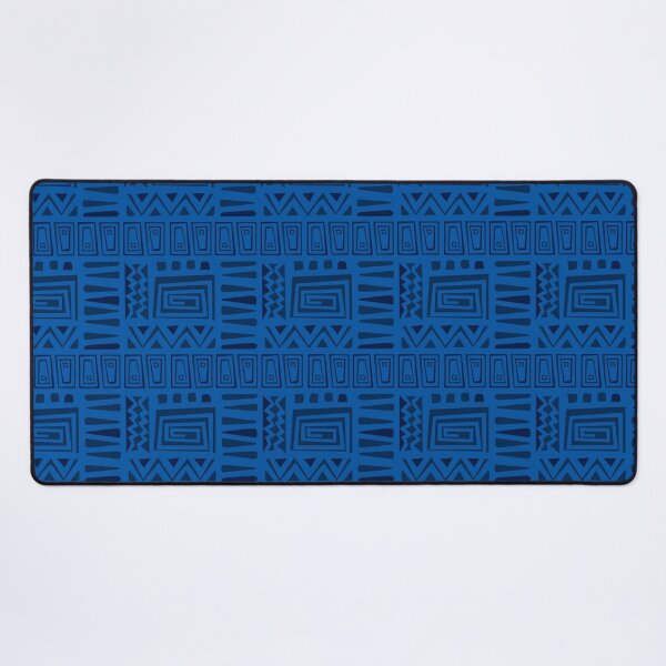 Item preview, Blue Pan African Textile - Ethnic Polynesian Tribal  - Dad Fathers Day Gifts designed and sold by RoyalStarsPatts.