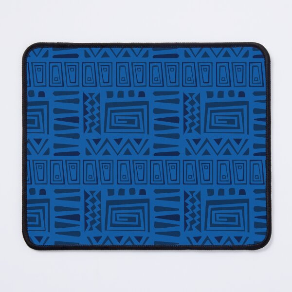 Item preview, Blue Pan African Textile - Ethnic Polynesian Tribal  - Dad Fathers Day Gifts designed and sold by RoyalStarsPatts.