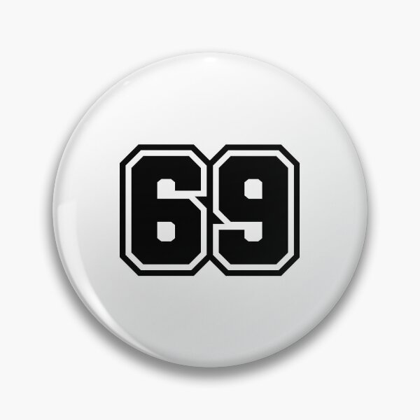 Item preview, 69 Number - Classic Minimalist Digit designed and sold by stickerorange.