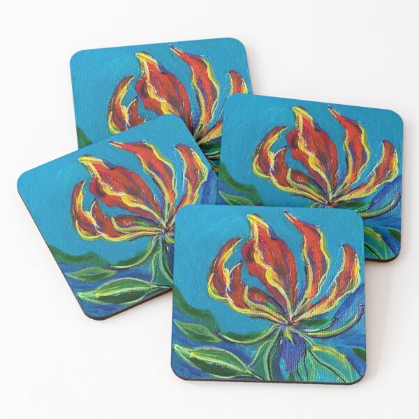 Item preview, Flame Lily Rising – Floral Expressionism Series No. 4 designed and sold by Nikkiart24.redbubble.com.