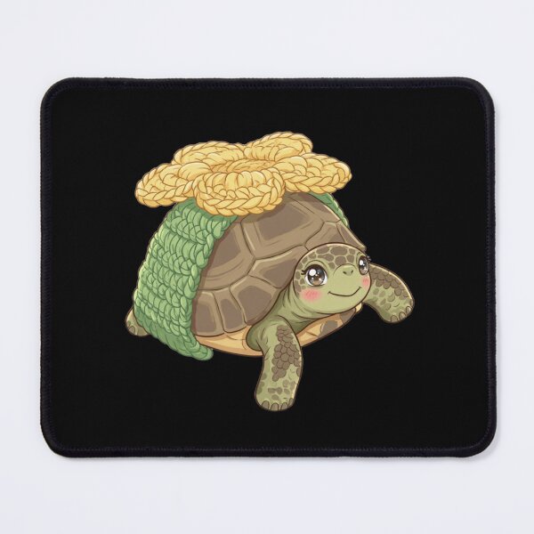 Item preview, Cute Flower Turtle – Adorable Kawaii Turtle with Floral Hat Illustration designed and sold by Reminixi.