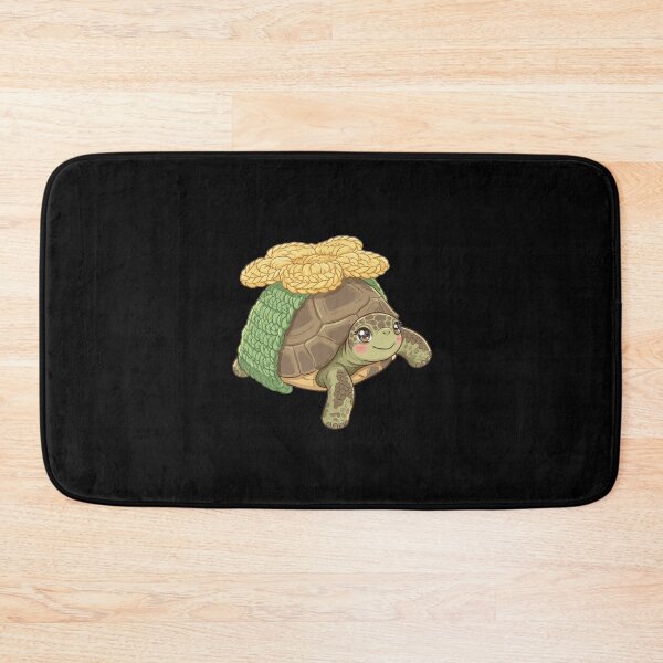 Item preview, Cute Flower Turtle – Adorable Kawaii Turtle with Floral Hat Illustration designed and sold by Reminixi.