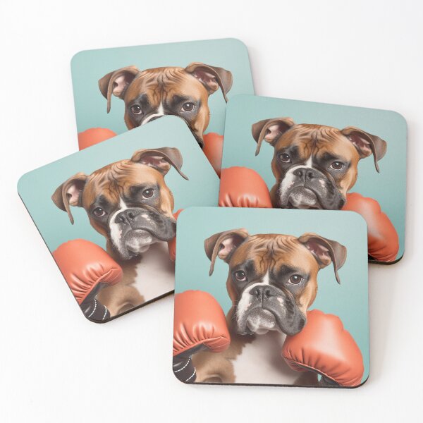 Item preview, Funny Boxer Dog Wearing Boxing Gloves Art designed and sold by mozilxsanfrof.
