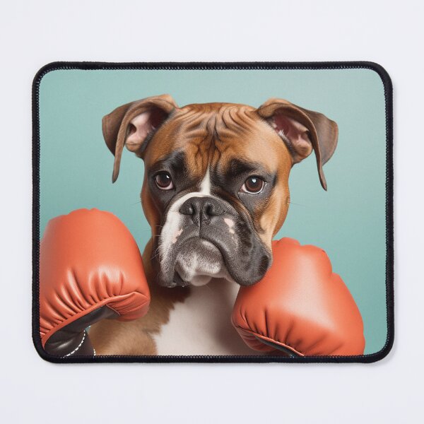 Item preview, Funny Boxer Dog Wearing Boxing Gloves Art designed and sold by mozilxsanfrof.