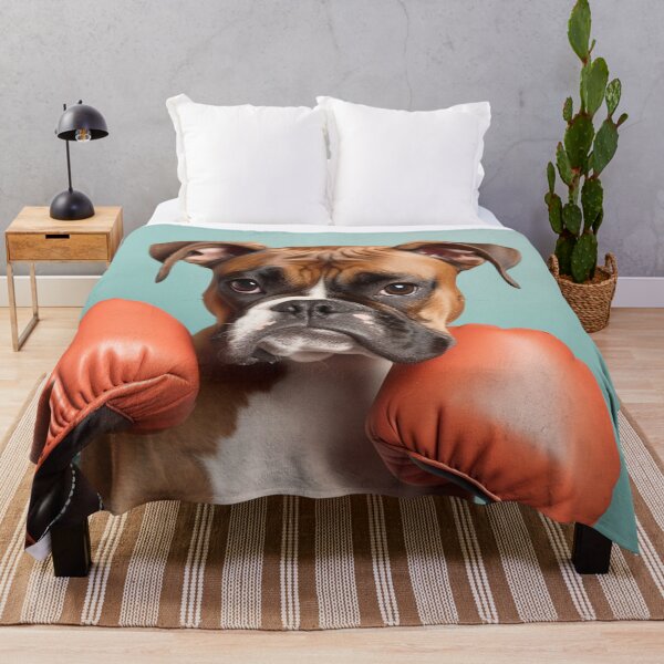 Item preview, Funny Boxer Dog Wearing Boxing Gloves Art designed and sold by mozilxsanfrof.