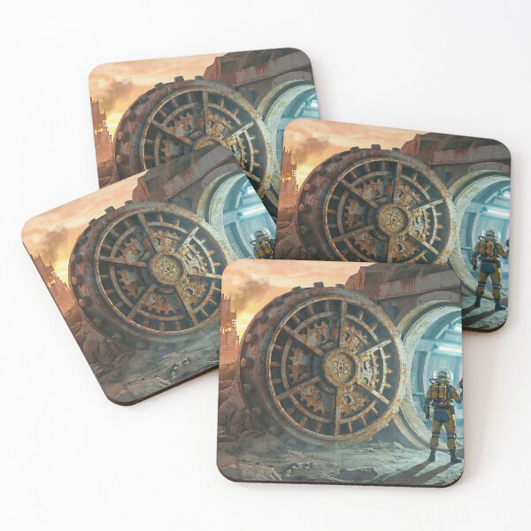 Item preview, Retro-Futuristic Bunker Opening - Post-Apocalyptic Wasteland designed and sold by TheRichGallery.