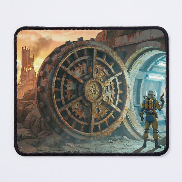 Item preview, Retro-Futuristic Bunker Opening - Post-Apocalyptic Wasteland designed and sold by TheRichGallery.