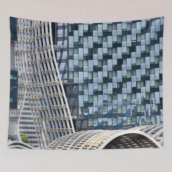Item preview, Fachada arquitectónica de vidrio en Singapur. / Fotografía artística suiza designed and sold by Raphael Wolf.